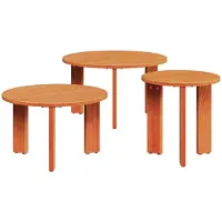 vidaXL Salontafel, 3 stuks, wasbruin, 47,5 x 47,5 x 27 cm