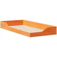 vidaXL Bedframe Wasbruin 100 x 210 cm Massief grenenhout
