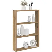 vidaXL Wandschap 43x9x60 cm bewerkt hout artisanaal eikenkleurig