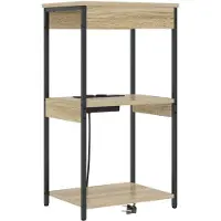 vidaXL Nachtkastje Sonoma Eik 41 x 31 x 76 cm Bewerkt hout