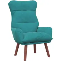 vidaXL Fauteuil Turquoise 69 x 74 x 93 cm Fluweel