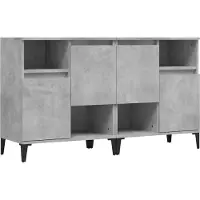 vidaXL Dressoirs 2 st 60x35x70 cm bewerkt hout betongrijs