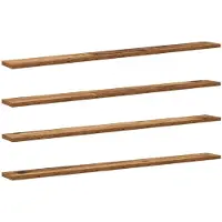 vidaXL Boekenplank Bord 3-laags 4 pcs 100 x 10 x 1,5 cm Bewerkt hout