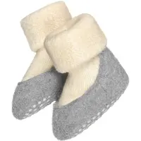 Falke Baby Cosyshoe antislip noppen merinowol huissokken pantoffels meisjes jongens wit - Maat 17-18