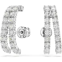 Swarovski Oorbellen 'Matrix' zilver / wit
