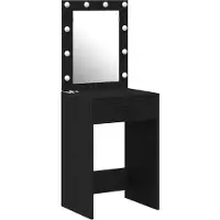 vidaXL Kaptafel Zwart Eiken 50 x 41 x 135 cm Bewerkt hout