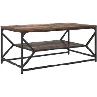 vidaXL Salontafel, gerookt eikenhout, 90 x 50 x 40 cm