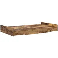vidaXL Opbergbedframe met lade Oud Hout 120 x 200 cm Bewerkt hout