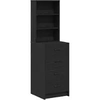 vidaXL Highboard Zwart eiken 40 x 41 x 135 cm Bewerkt hout