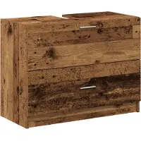 vidaXL Badkamerkast Oud Hout 78 x 37 x 59 cm Bewerkt hout