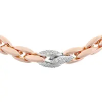 Orphelia Dames 925 Sterling Zilveren Armband - Roze ZA-7159