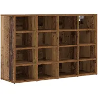 vidaXL Schoenenkast 103 x 30 x 67 cm Bewerkt hout Oud hout