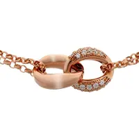 Orphelia Dames 925 Sterling Zilveren Ketting - Roze ZK-7176/RG