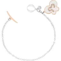 Orphelia 'Luna' Dames 925 Sterren Zilveren Armband - Zilver/Roze ZA-7166