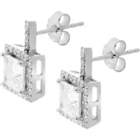 Orphelia Dames 925 Sterling Zilveren Stud Oorbellen - Zilver ZO-6046