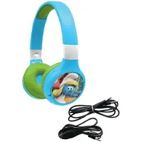 Lexibook 2-in-1 Bluetooth en Bedrade comfortabele opvouwbare Koptelefoon met veilige volumebeperking Smurfs Design