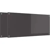 vidaXL Keukenachterwand 2 pcs Donkergrijs 110 x 50 cm gehard glas