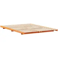vidaXL Bedframe Wasbruin 150 x 200 cm Massief grenenhout