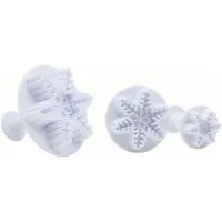 Zenker Set van 3 kerstuitstekers voor suikerpasta sneeuwvlokmotief Uitstekers