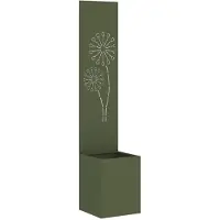 vidaXL Tuin Privacy Scherm Fretwerk Olijfgroen 32 x 32 x 150 cm