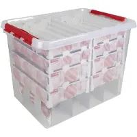 Sunware Q-line kerstballen opbergbox 72L - Voor 128 kerstballen - 60x40x42 cm