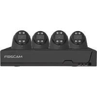 Foscam FN9108E-T4-2T Kit Beveiligingscamera Set - 4 Camera's - PoE - 2TB Geheugen - Nachtzicht 20m - 5MP - Zwart