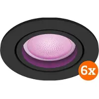 Philips Hue Centura Spot Encastré White & Color - Rond - Noir - Lot de 6
