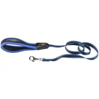 Ferplast hondenriem Ergocomfort 120 x 1,5 cm nylon zwart/blauw