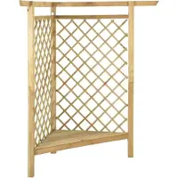 vidaXL Hoekpergola met bank 166x81x174 cm geïmpregneerd grenenhout