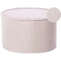 Beliani ZIKRIA - Poef - Lichtbeige - Fluweel