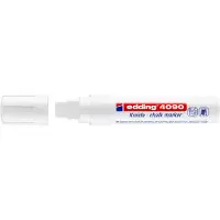 Edding 4090 Krijtmarker Wit Extra breed Beitelpunt 15 mm