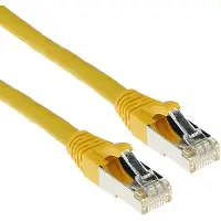 ACT FB7807 LSZH SFTP CAT6A Patchkabel Snagless Geel - 7 meter