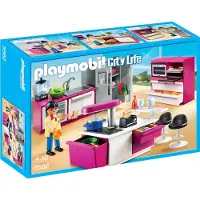 Playmobil Keuken met kookeiland / Cuisine avec îlot