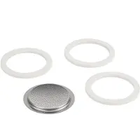 Bialetti Moka filterplaatje + rubber ringen - 1 kops