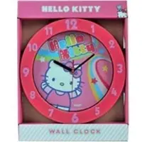 Hello Kitty klok roze 25cm