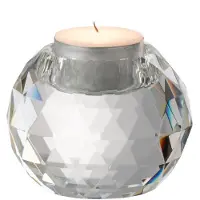 Hortus Theelicht bal kristal transparant 8x8x6 cm Jolipa