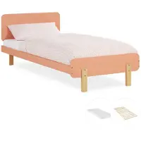 Homestyle4u Kinderbed - 90x200 cm - Houten bed - met matras - Rood