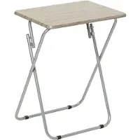 Five Bijzettabel/Tuintafel Edson - Metaal - naturel/zwart - 48 x 38 x 64 cm - Voor buiten - Opklapbaar