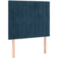 vidaXL Hoofdbord donkerblauw 100x5x118/128 cm fluweel