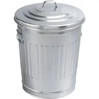 Guillouard Amerikaanse gegalvaniseerde stalen prullenbak 30l - - 080340