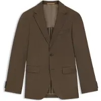 BOSS Regular-fit blazer van scheerwol en gestructureerde wol