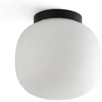 Faro Plafondlamp , Amelia, dimbare, Zwart, Badkamer, Glas, Modern