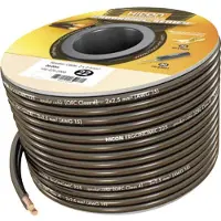 Hicon HIE-225-2000 Luidsprekerkabel Ergonomic 2 x 2.5 mm² + 2 x 2.5 mm² Zwart 20 m