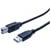 Exertis Connect USB 3.0 Kabel, USB 3.0 St. A / USB 3.0 St. B, schwarz, 1,0 m Unterstützt Transferraten bis USB Super