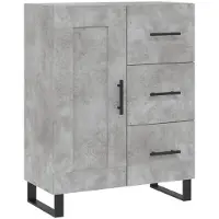 vidaXL Hoge kast 69,5x34x180 cm bewerkt hout betongrijs