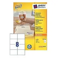 Avery Universele Etiketten, wit, 105,0 x 74,0 mm, permanent klevend