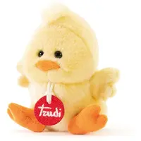 Trudi - Trudino Knuffel Kuiken 14 cm - Handgemaakt in Italie - Zacht pluche - Knuffeldier voor jongens en meisjes - Geel - 11x14x10 cm maat XS