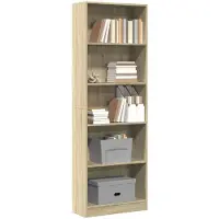 vidaXL Boekenkast 60x24x176 cm bewerkt hout sonoma eikenkleurig