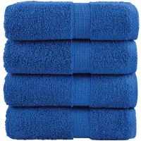 vidaXL Gastendoekjes SOLUND 4 st 600 g/m² 30x50 cm blauw