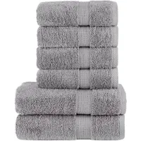 vidaXL 6-delige Handdoekenset SOLUND 600 g/m² grijs